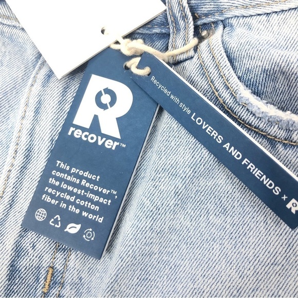 New Lovers and Friends Jack High Rise Cut Off Denim Shorts Surfside - Picture 12 of 13